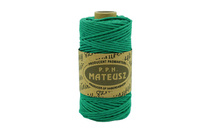 Twisted cotton cord 3mm 1PLY - 100m - Grass green