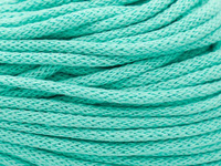 Loose braided cotton cord with cotton core 5mm - 1000m - Mint green