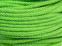 Loose braided cotton cord with cotton core 3mm - 1000m - Lime green