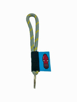 Short lanyard made of nautical rope - Grey with yellow
