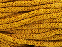 Loose braided cotton cord with cotton core 5mm - 500m - Mustard yellow
