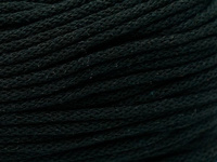 Loose braided cotton cord with cotton core 3mm - 1000m - Black