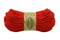 Braided cotton cord with a cotton core 5mm - 100m - Burgundy Red