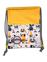 Waterproof bag with gray rope - Dogs #1 - size S