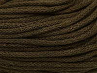 Loose braided cotton cord with cotton core 5mm - 500m - Chocolate brown