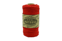 Cotton twisted cord 3mm 1PLY - 100m - Red