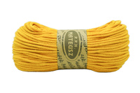 Braided cotton string with a cotton core 5mm - 100m - Yellow