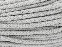 Loose braided cotton cord with cotton core 5mm - 1000m - Grey