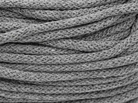 Loose braided cotton cord with cotton core 5mm - 1000m - Dark grey