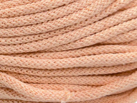 Loose braided cotton cord with cotton core 5mm - 1000m - Salmon pink