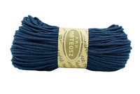 Braided cotton string with a cotton core 5mm - 100m - Navy blue