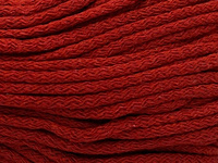 Loose braided cotton cord with cotton core 5mm - 1000m - Red