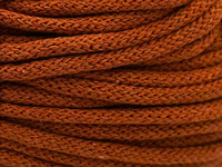Loose braided cotton cord with cotton core 5mm - 1000m - Brick orange