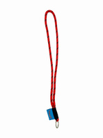 Long lanyard made of nautical rope - Red with black