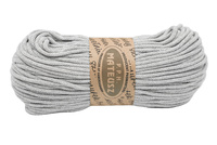 Braided cotton cord with a cotton core 3mm - 100m - Gray
