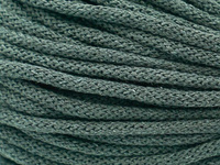 Loose braided cotton cord with cotton core 5mm - 1000m - Graphite grey
