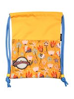 Waterproof bag with blue rope - Flowers #2 - size S