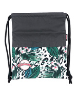 Waterproof bag with black rope - Leaves #5 - size M