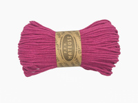 Braided cotton string with a cotton core 3mm - 100m - Raspberry pink