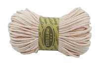 Cotton cord, braided with a cotton core and gold thread, 5mm - 100m - Pink
