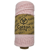 Sznurek bawełniany pleciony z rdzeniem bawełnianym 5mm - 100m - Beż Ecru