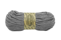 Braided cotton string with a cotton core 5mm - 100m - Dark gray