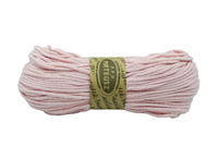 Braided cotton cord without core 5mm - 100m - Powder pink