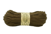 Braided cotton cord without core 5mm - 100m - Chocolate brown