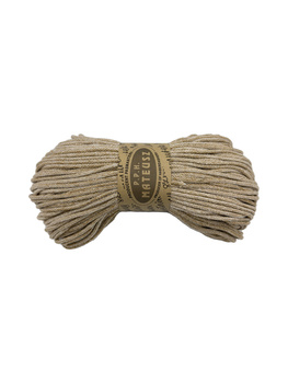 Braided cotton cord with cotton core 3mm - 100m - Beige MIX