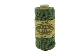 Cotton twisted cord 3mm 1PLY - 100m - khaki green