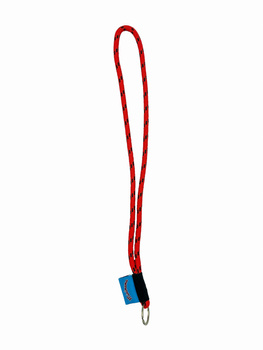 Long lanyard made of nautical rope - Red with black