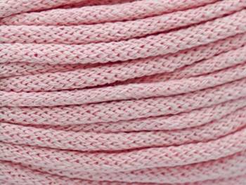 Loose braided cotton cord with cotton core 3mm - 500m - Powder pink