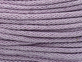 Loose braided cotton cord with cotton core 5mm - 500m - Heather purple