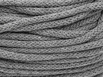Loose braided cotton cord with cotton core 5mm - 2000m - Dark grey