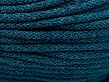 Loose braided cotton cord with cotton core 3mm - 500m - Blue petrol