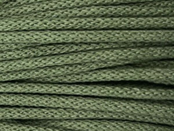 Loose braided cotton cord with cotton core 5mm - 1000m - Sage