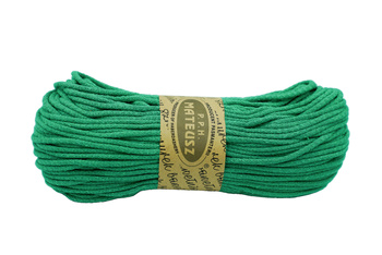 Braided cotton cord without core 5mm - 100m - Grass green