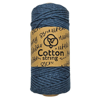 Sznurek bawełniany pleciony z rdzeniem bawełnianym 5mm - 100m - Beż Ecru