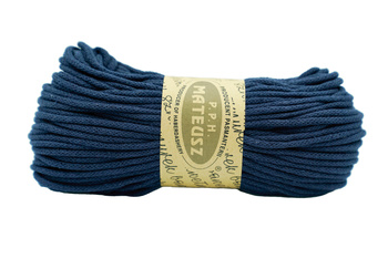 Braided cotton string with a cotton core 3mm - 100m - Navy blue