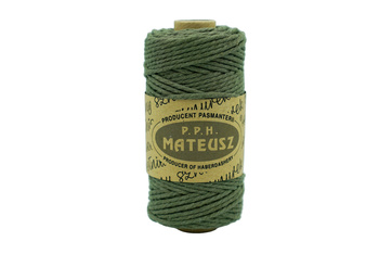 Cotton twisted cord 3mm 3PLY - 100m - khaki green