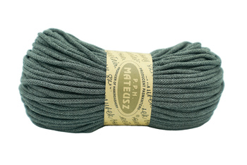 Braided cotton cord with a cotton core 5mm - 100m - Graphite gray