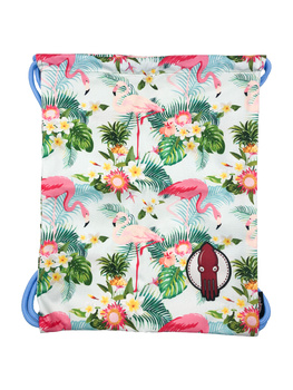 Waterproof bag with blue rope - Flamingos #2 - size L