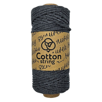 Sznurek bawełniany pleciony z rdzeniem bawełnianym 5mm - 100m - Beż Ecru