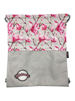 Waterproof bag with gray rope - Flowers #1 - size L