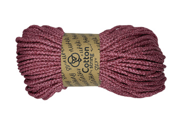 Sznurek metalizowany  5mm - 100m - Różowy