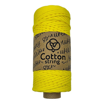 Sznurek bawełniany pleciony z rdzeniem bawełnianym 5mm - 100m - Beż Ecru