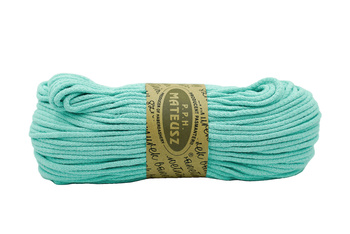 Braided cotton cord without core 5mm - 100m - Mint blue