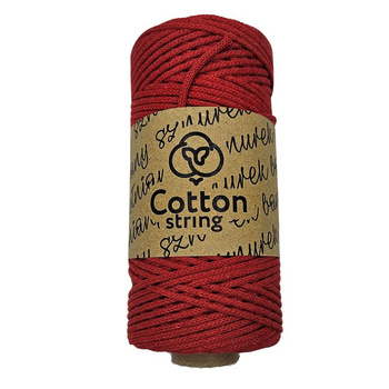 Sznurek bawełniany pleciony 2mm - 100m -  Bordo