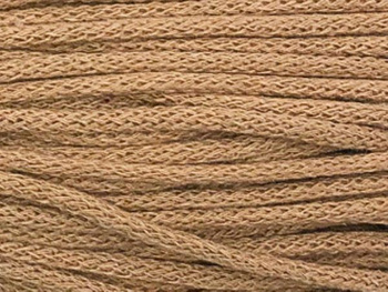 Loose braided cotton cord with cotton core 3mm - 1000m - Cinnamon beige