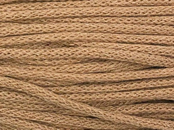 Loose braided cotton cord with cotton core 5mm - 1000m - Cinnamon beige
